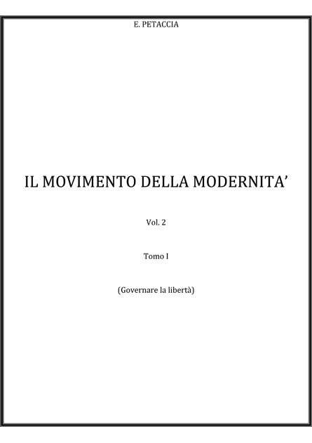 Il movimento della modernità - Volume II - Tomo I